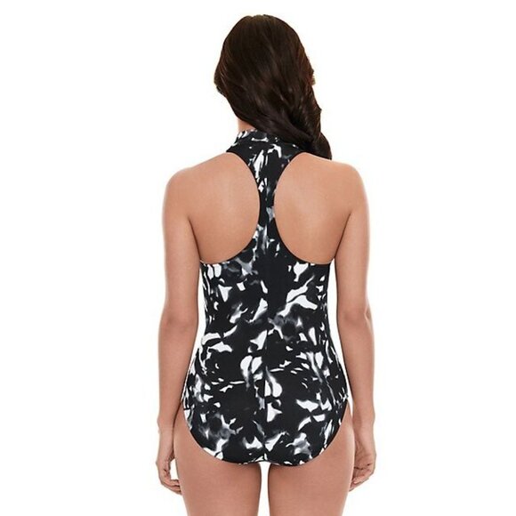 MAGICSUIT Dream State Coco One Piece SWIMSUIT Size 8 Black White Scuba NEW $204 - Picture 4 of 9